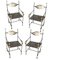 Sedia brutalista vintage in ferro battuto e bronzo di David Marshal, set di 4, Immagine 1