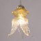 Vintage Flower Pendant in Clear and Gold Murano Glass, 1980s, Image 2