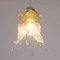 Vintage Flower Pendant in Clear and Gold Murano Glass, 1980s, Image 4