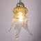 Vintage Flower Pendant in Clear and Gold Murano Glass, 1980s, Image 6