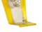 Italienische Mid-Century Wandleuchte aus gelbem Metall & Opalglas 6