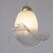 Vintage Pendant Lamp in White Silk Murano Glass, 1980s, Image 4