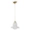 Vintage Pendant Lamp in White Silk Murano Glass, 1980s, Image 1