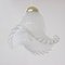 Vintage Pendant Lamp in White Silk Murano Glass, 1980s, Image 5