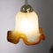 Lampada a sospensione vintage in vetro di Murano bianco, anni '80, Immagine 2