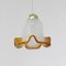 Vintage Pendant Lamp in White Silk Murano Glass, 1980s 7