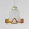 Lampada a sospensione vintage in vetro di Murano bianco, anni '80, Immagine 9