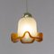 Lampada a sospensione vintage in vetro di Murano bianco, anni '80, Immagine 5