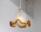 Lampada a sospensione vintage in vetro di Murano bianco, anni '80, Immagine 3