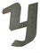 Letras T, O e Y de aluminio, años 50. Juego de 3, Imagen 4