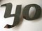 Aluminum Letters T, O, and Y, 1950s, Set of 3, Image 3