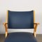 Poltrone vintage in similpelle e faggio, Italia, anni '50, set di 2, Immagine 5