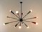 Varnished Aluminum and Brass Sputnik Chandelier, 1950s, Image 3