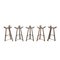 Vintage Spanish Brutalist Marbella Stools from Confonorm, 1970s, Set of 5 5