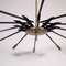 Mid-Century Deckenlampe aus Messing & schwarzem Metall von Oscar Torlasco für Lumi 12