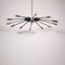 Mid-Century Deckenlampe aus Messing & schwarzem Metall von Oscar Torlasco für Lumi 1