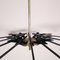 Mid-Century Deckenlampe aus Messing & schwarzem Metall von Oscar Torlasco für Lumi 10