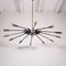 Mid-Century Deckenlampe aus Messing & schwarzem Metall von Oscar Torlasco für Lumi 6