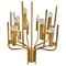 Brass Chandelier attributed to Oscar Torlasco, Italy, 1950s 2