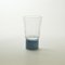 Drinking Glass with Blue-Grey Base, Moire Collection, Hand-Blown Glass by Atelier George 1