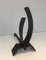 Modernist Steel and Iron Andirons, 1970s, Set of 2, Image 10