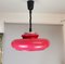 Large Mid-Century Italian Modern Red Acrylic Pull Down Hanging Lamp, 1960s 4
