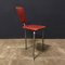 Vintage Red Leatherette Tripod Side Chair, 1960s, Image 19