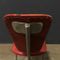 Silla auxiliar vintage trípode de cuero sintético rojo, años 60, Imagen 10