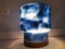 Large Swedish Modern Blue Glass and Cork Mushroom Sinnerlig Table or Floor Lamp by Ilse Crawford for Ikea, 2016, Image 4