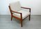 Moderne dänische Mid-Century Sessel aus Teak mit cremefarbenem Bezug von France & Søn, 1950er, 2er Set 2