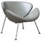 Silbergrauer Slice Chair aus Leder von Pierre Paulin für Artifort, 1960er 1