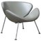 Silver Grey Leather Slice Chair by Pierre Paulin for Artifort, 1960s 1