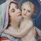 Madonna with Baby Jesus, Large Oval Lithograph, Early 20th Century, Framed 5