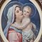 Madonna with Baby Jesus, Large Oval Lithograph, Early 20th Century, Framed 2