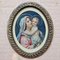 Madonna with Baby Jesus, Large Oval Lithograph, Early 20th Century, Framed 1