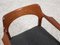 Mid-Century Danish Chair with Armrests in Teak attributed to Arne Hovmand Olsen for Mogens Kold, 1960s 7