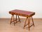 Bureau Campagne Militaire en Bois et Laiton avec Plateau en Cuir Rouge, Italie, 1960s 12
