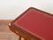 Escritorio de campaña militar italiano de madera y latón con tablero de cuero rojo, años 60, Imagen 5