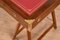 Escritorio de campaña militar italiano de madera y latón con tablero de cuero rojo, años 60, Imagen 7