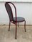 Burgundy Fabric and Metal Bistro Chair, 1990 18
