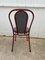 Burgundy Fabric and Metal Bistro Chair, 1990 17
