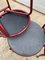Burgundy Fabric and Metal Bistro Chair, 1990 14