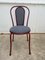 Burgundy Fabric and Metal Bistro Chair, 1990 19