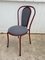 Burgundy Fabric and Metal Bistro Chair, 1990 20