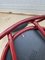 Burgundy Fabric and Metal Bistro Chair, 1990 7