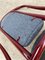 Burgundy Fabric and Metal Bistro Chair, 1990 10