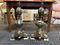 Andirons with Marmousets in Silvered Bronze 2