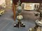 Andirons with Marmousets in Silvered Bronze 1