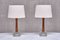 Stilarmatur Tranås Table Lamps in Rosewood and Glass from Tranås Stilarmatur, Sweden, 1960s, Set of 2 1