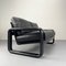 Divano a due posti Hombre postmoderno nero di Burkhard Vogtherr per Rosenthal, Germania, anni '70, Immagine 4